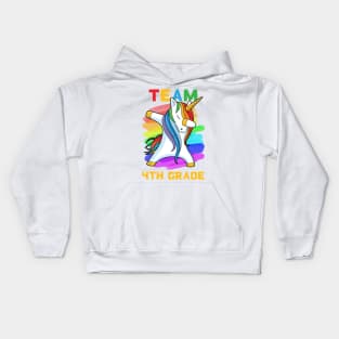 Team 4TH GRADE Unicorn Dabbing Gift Back To School Kids Hoodie